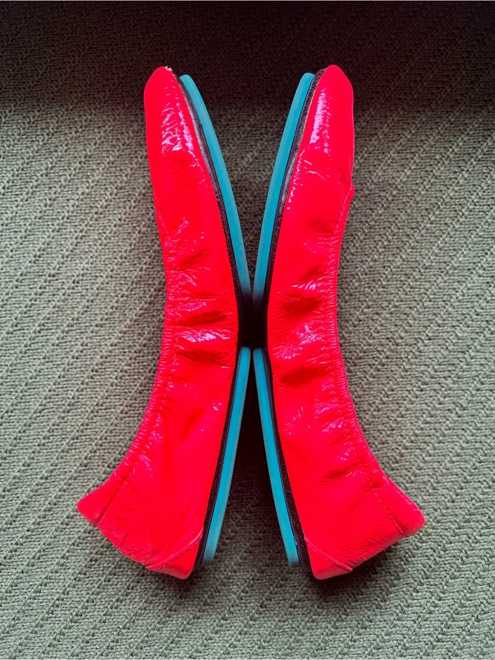 Tieks Women's Patent Red Ballet Flats - Picture 3 of 9